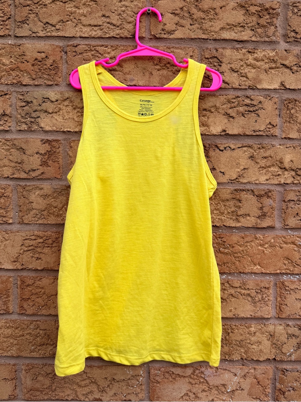 10/$25 • George Cotton Blend Vibrant Yellow Scoop-Neck Tank